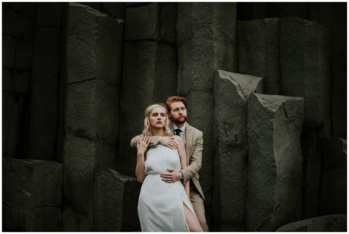Reynisfjara black beach elopement photography - Iceland elopement photographer