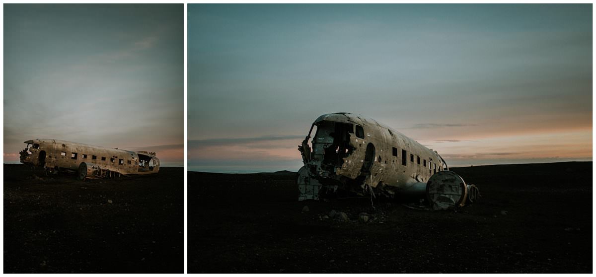 Place wreck in Iceland during sunset - Iceland photographer