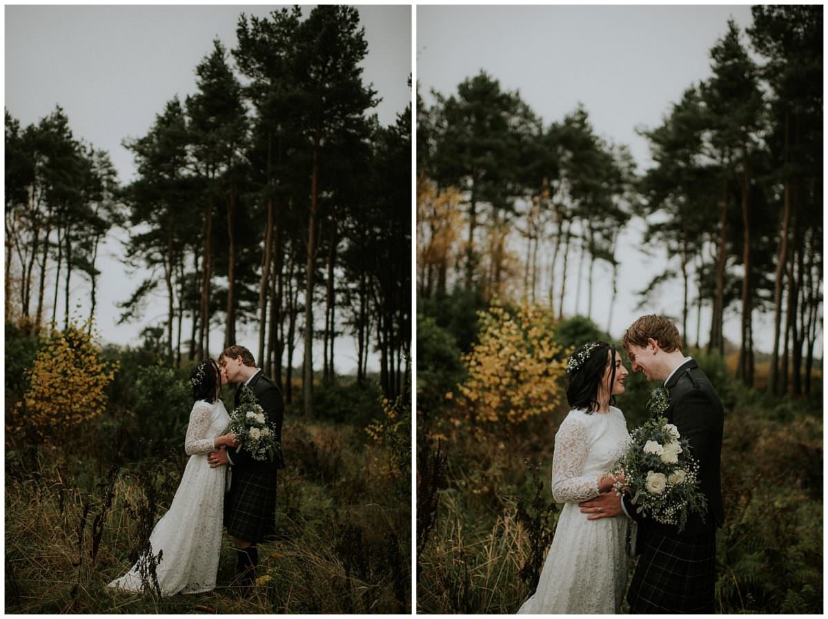 Scotland elopement in the forest - Scotland elopement photographer
