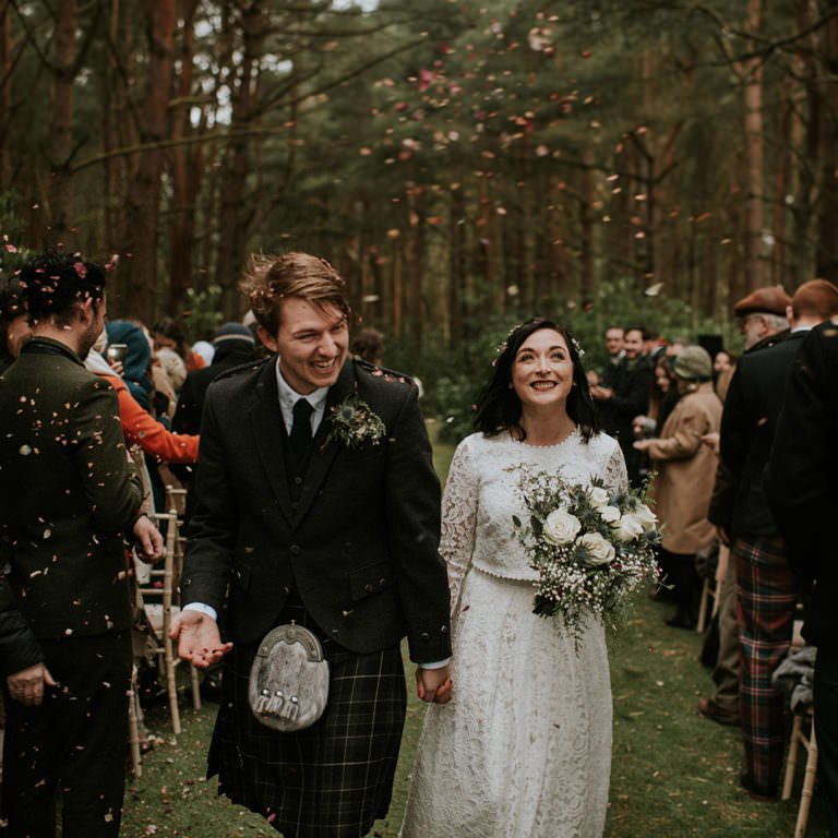 woodland wedding in scotland