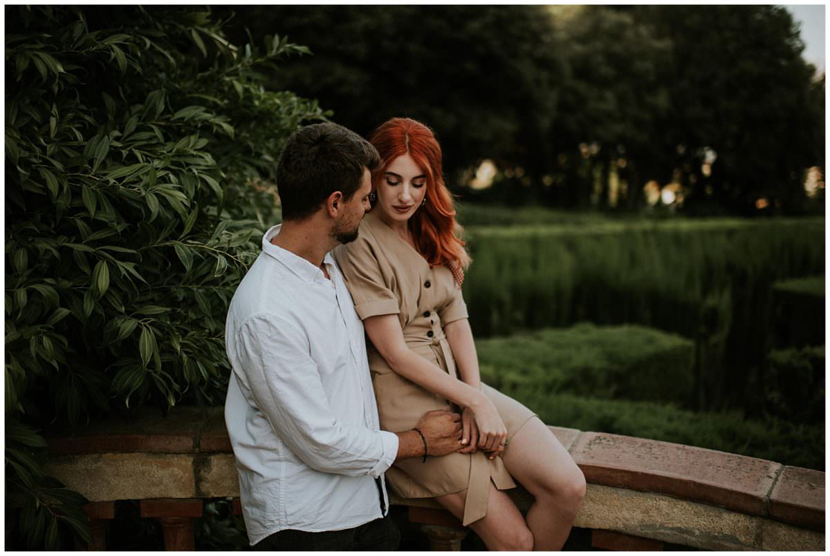 Barcelona engagement photo shoot Parc del Laberint d'Horta - Spain wedding photographer