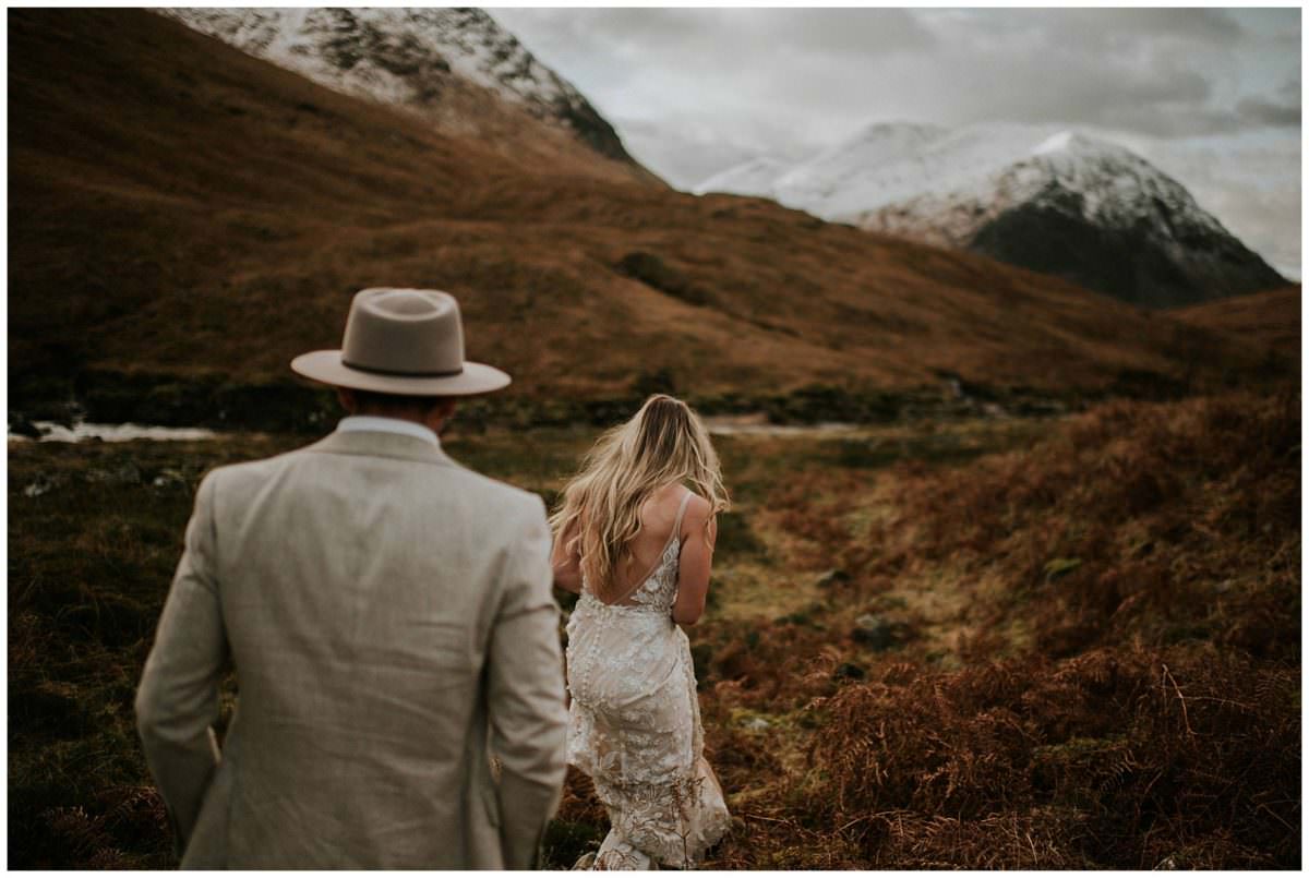Glen Etive elopement - Scottish mountains wedding photographer