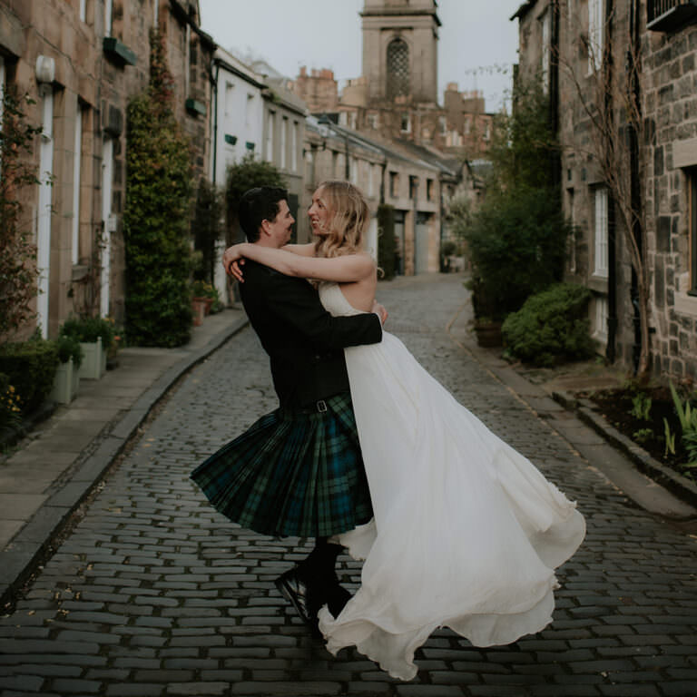 Dean Village & Circus Lane Wedding Photos 6 edinburgh scotland elopement photography