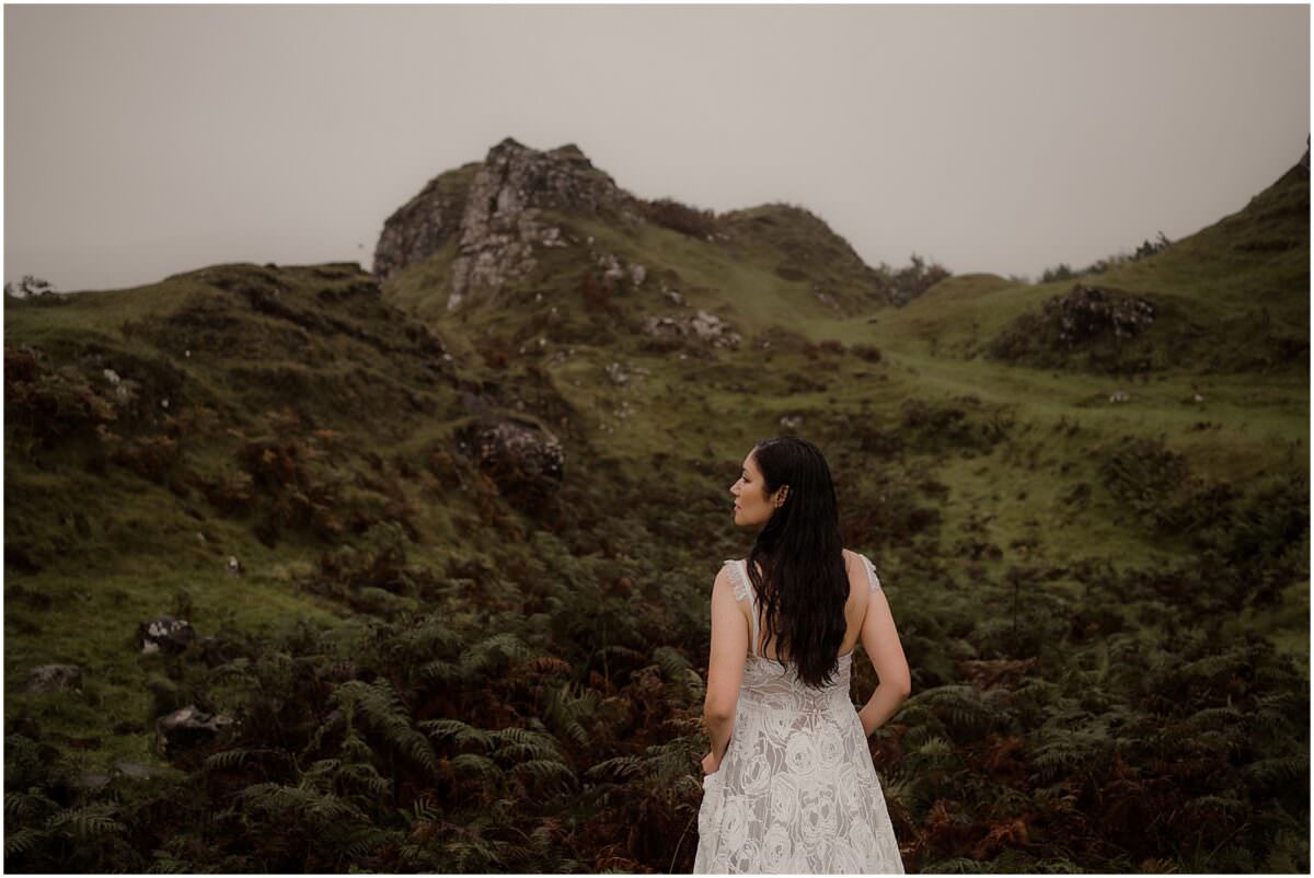 Isle of Skye elopement in Fairy Glen - Scotland elopement photographer