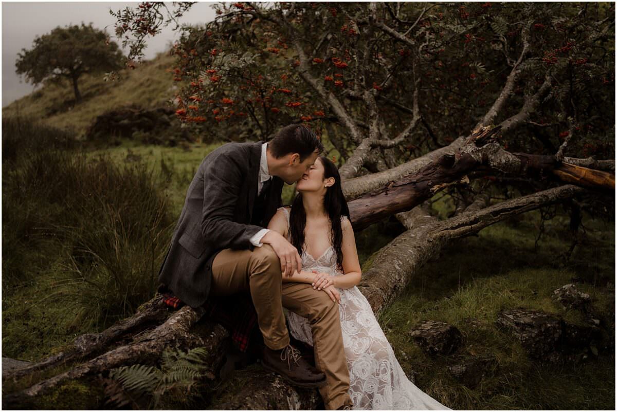 Isle of Skye elopement in Fairy Glen - Scotland elopement photographer