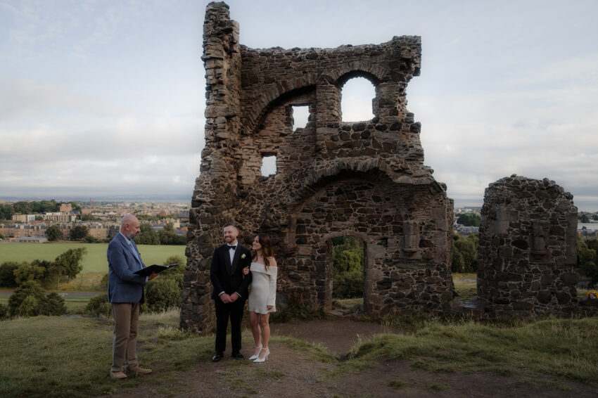 Humanist ceremony at St Anthony's Chapel in Holyrood Park