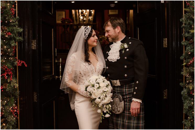 Christmas wedding at Prestonfield House in Edinburgh | Edinburgh wedding photographer