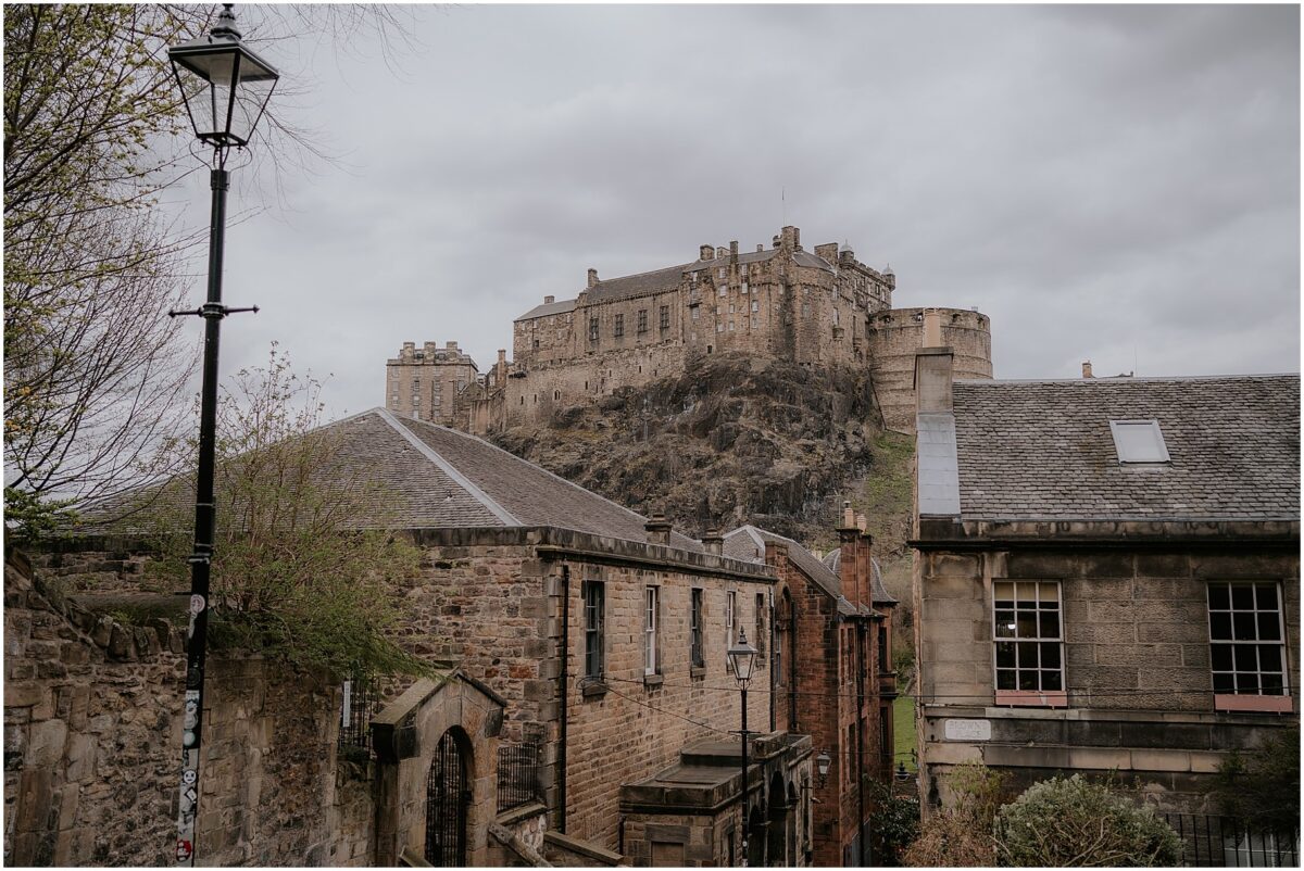 Edinburgh Castle on a cloudy day