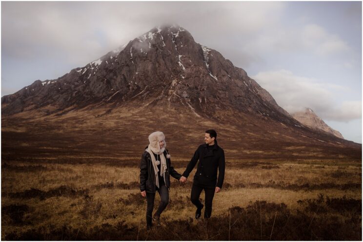 Surprise marriage proposal in Glencoe, Scottish highlands