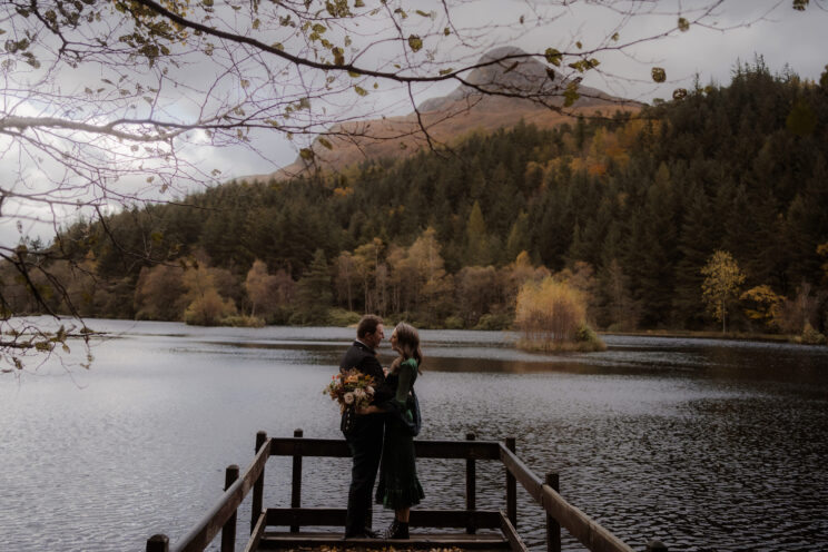 Autumn elopement wedding at Glencoe Lochan