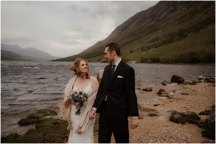 Elopement photos at Loch Etive in Glencoe - Glencoe elopement