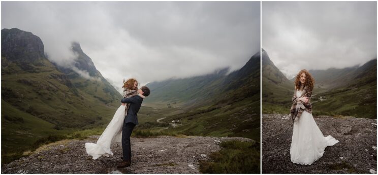 Small intimate wedding in Glencoe, Scottish highlands
