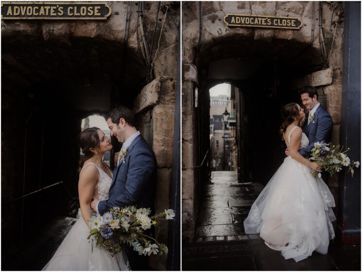 Old town wedding photos Edinburgh - Scotland elopement photographer