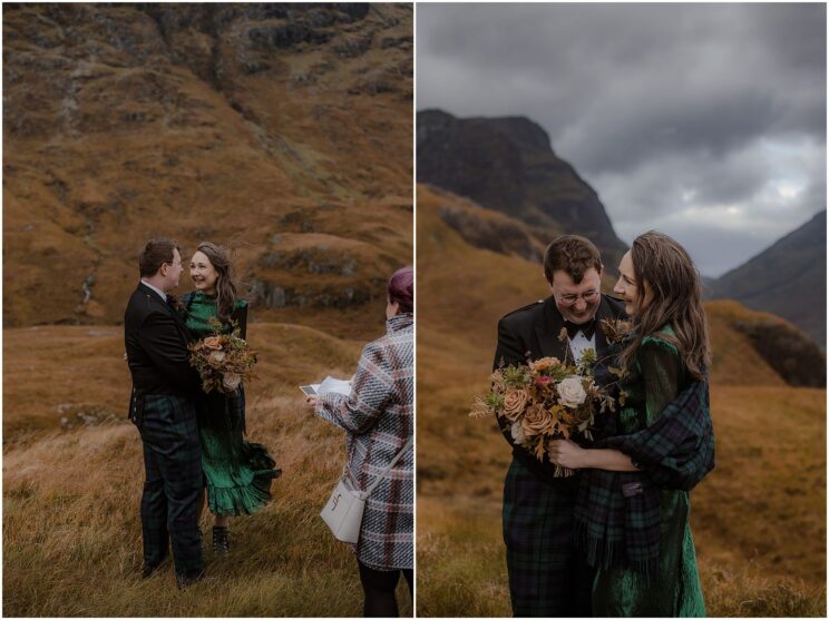 Glencoe wedding photographer - emotional autumn elopement in Scotland with handfasting and quaich