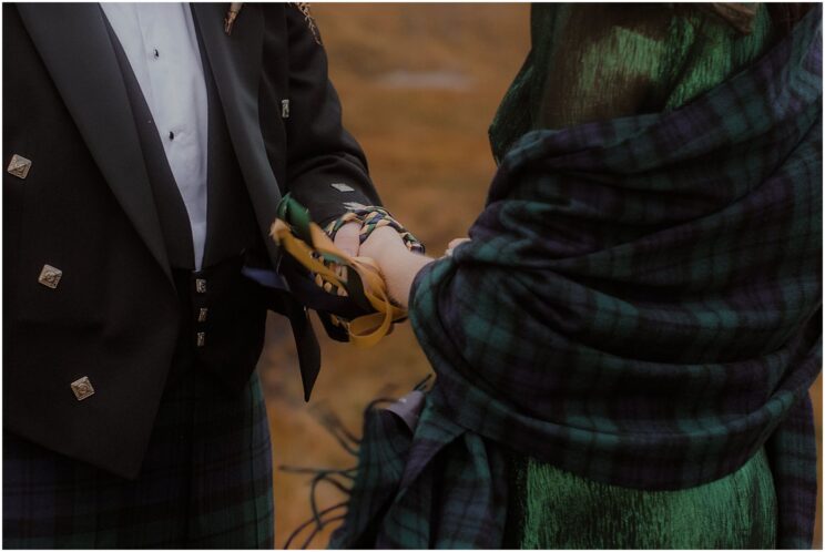 Glencoe wedding photographer - emotional autumn elopement in Scotland with handfasting and quaich ceremony