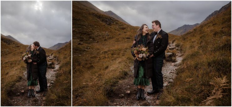 Glencoe wedding photographer - emotional autumn elopement in Scotland with handfasting and quaich ceremony