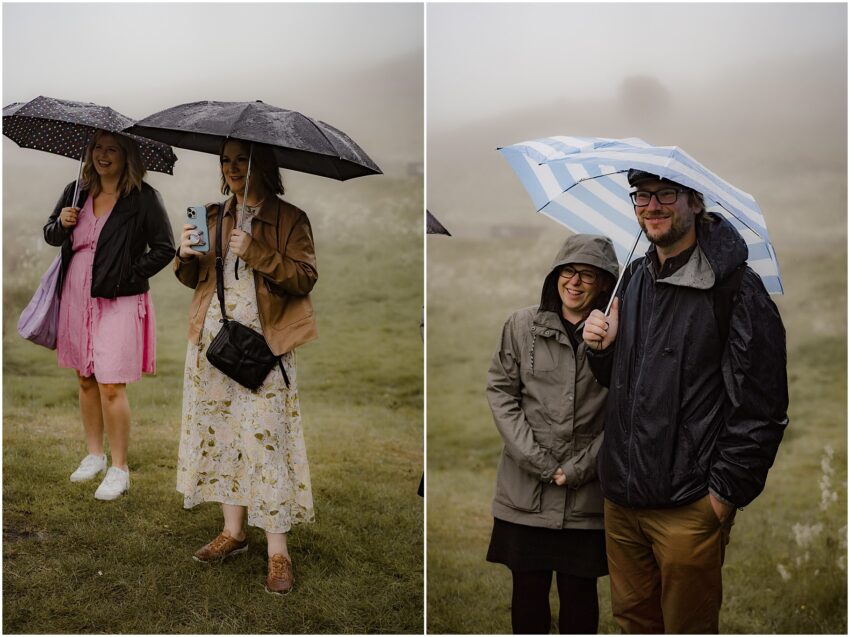 Misty micro-wedding at Dunsapie Loch in Edinburgh, Scotland