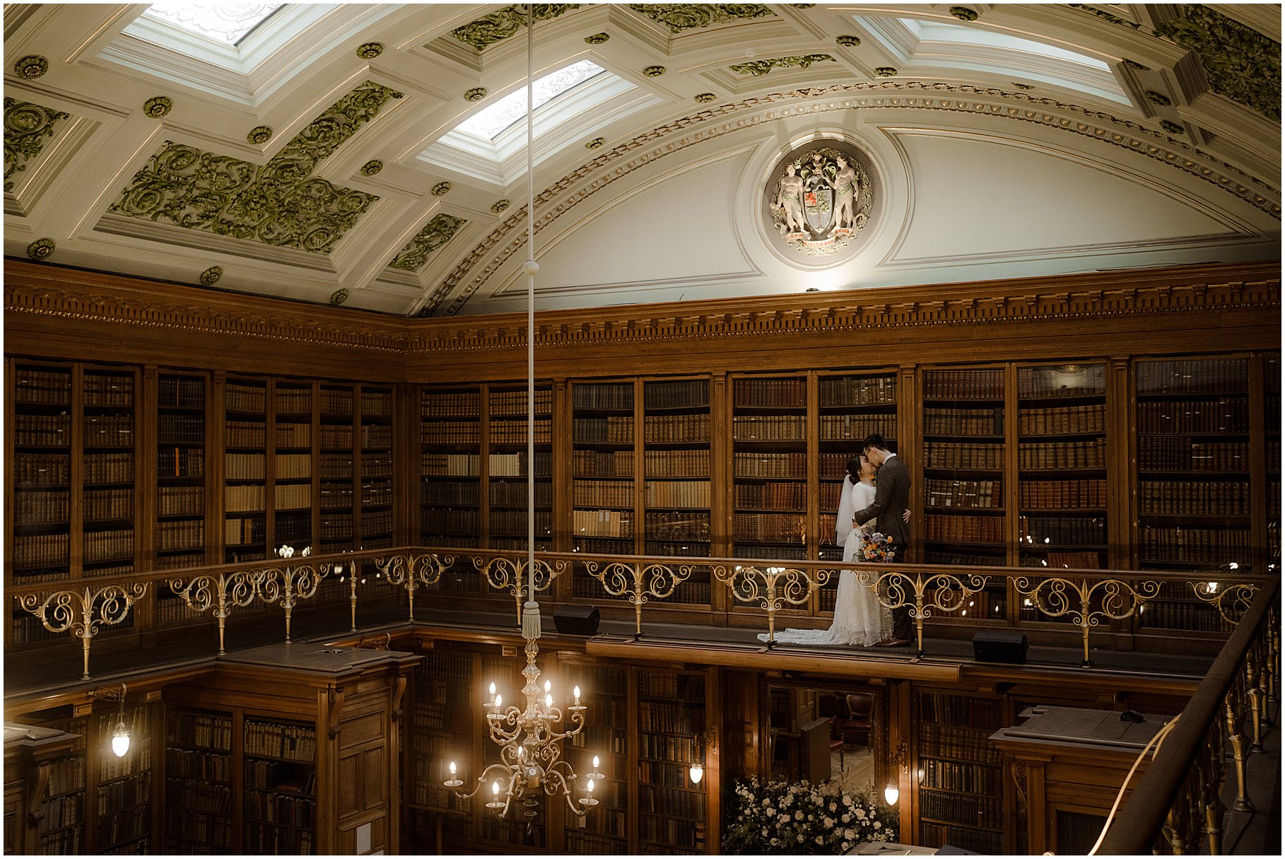 Old library elopement wedding in Scotland - Edinburgh elopement venues