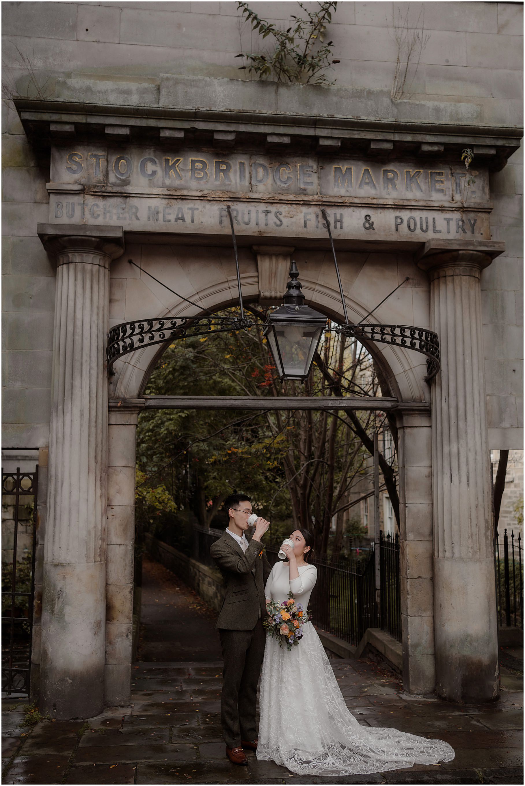 Stockbridge elopement photos in Edinburgh - Edinburgh elopement photography
