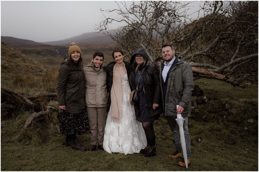The wedding party on Isle of Skye