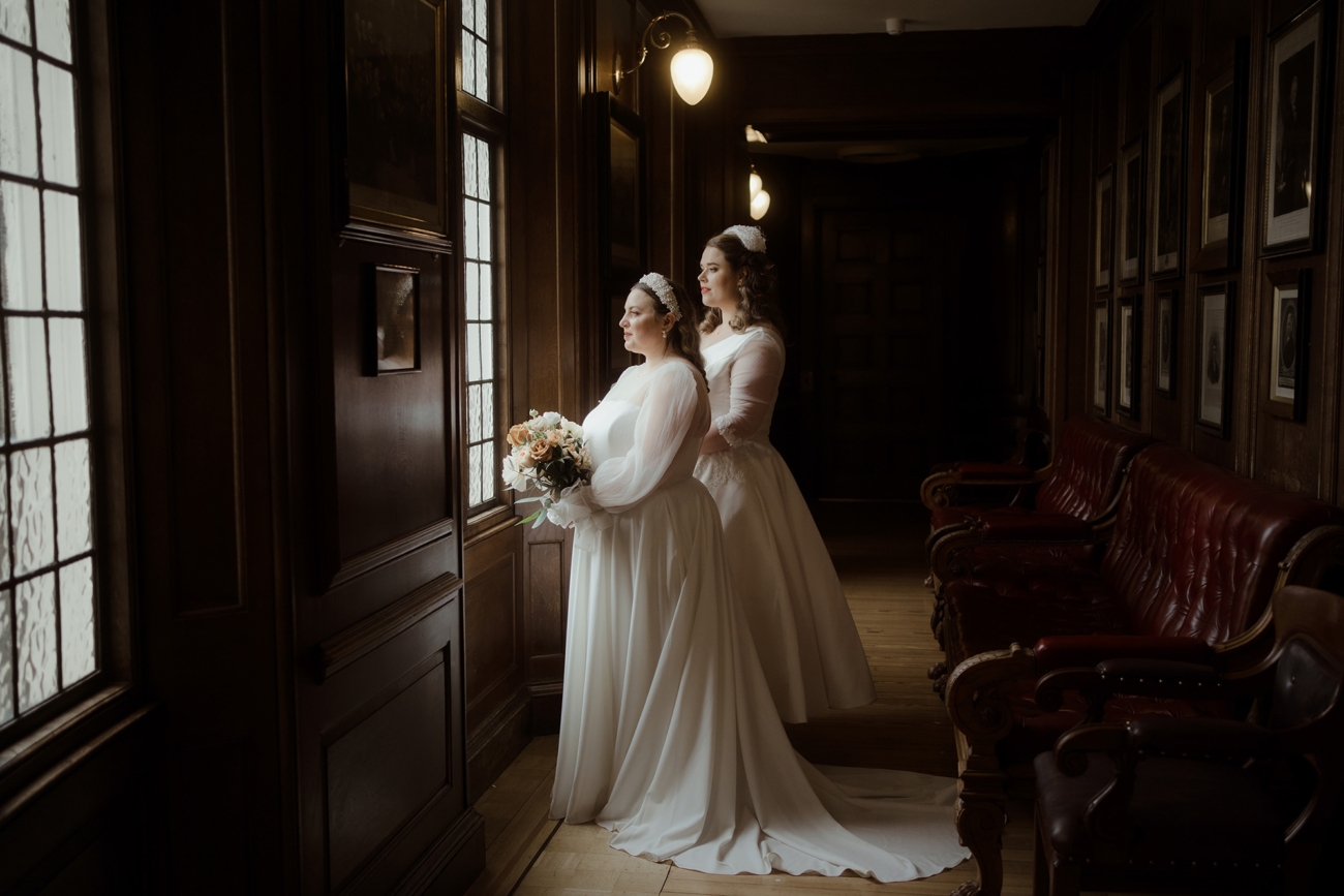 LGBTQ dark academia elopement wedding 5 1